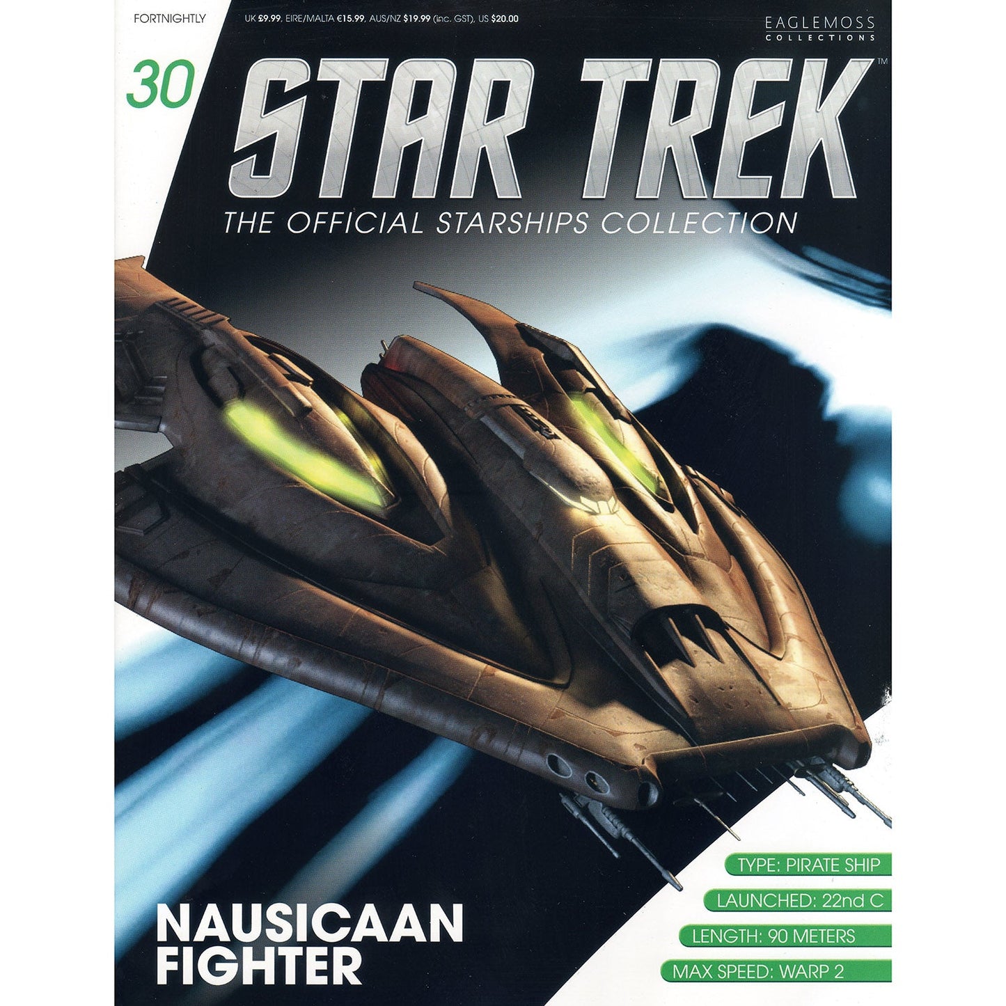 #30 Nausicaan Fighter Model Die Cast Ship Eaglemoss Star Trek