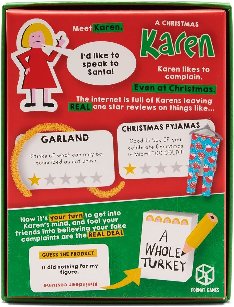 A Christmas Karen FMGKRNMAS01 – Format Games Humorous Holiday Card Game for Adults & Families