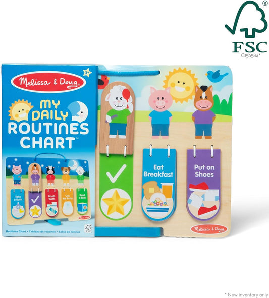 My Daily Routines Chart (Double-Sided with Flip Tabs) 50179 Morning & Nighttime Habits (Melissa & Doug)