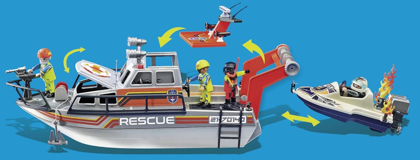 Fire Rescue with Personal Watercraft 70140 City Action Playset (Playmobil)