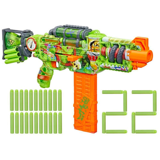 Zombie Corrupter Dart Blaster F8962 – NERF Dart Blaster with 22 Elite Darts | Pump-Action Zombie-Themed Blaster for Kids