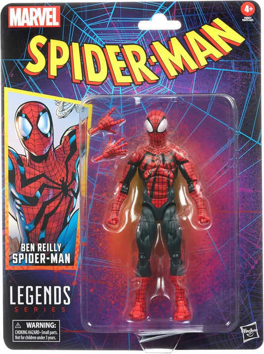 Ben Reilly Spider-Man 6″ Action Figure – Marvel Legends Series F6567 by Hasbro – Retro Collection Clone-Saga Spider-Hero