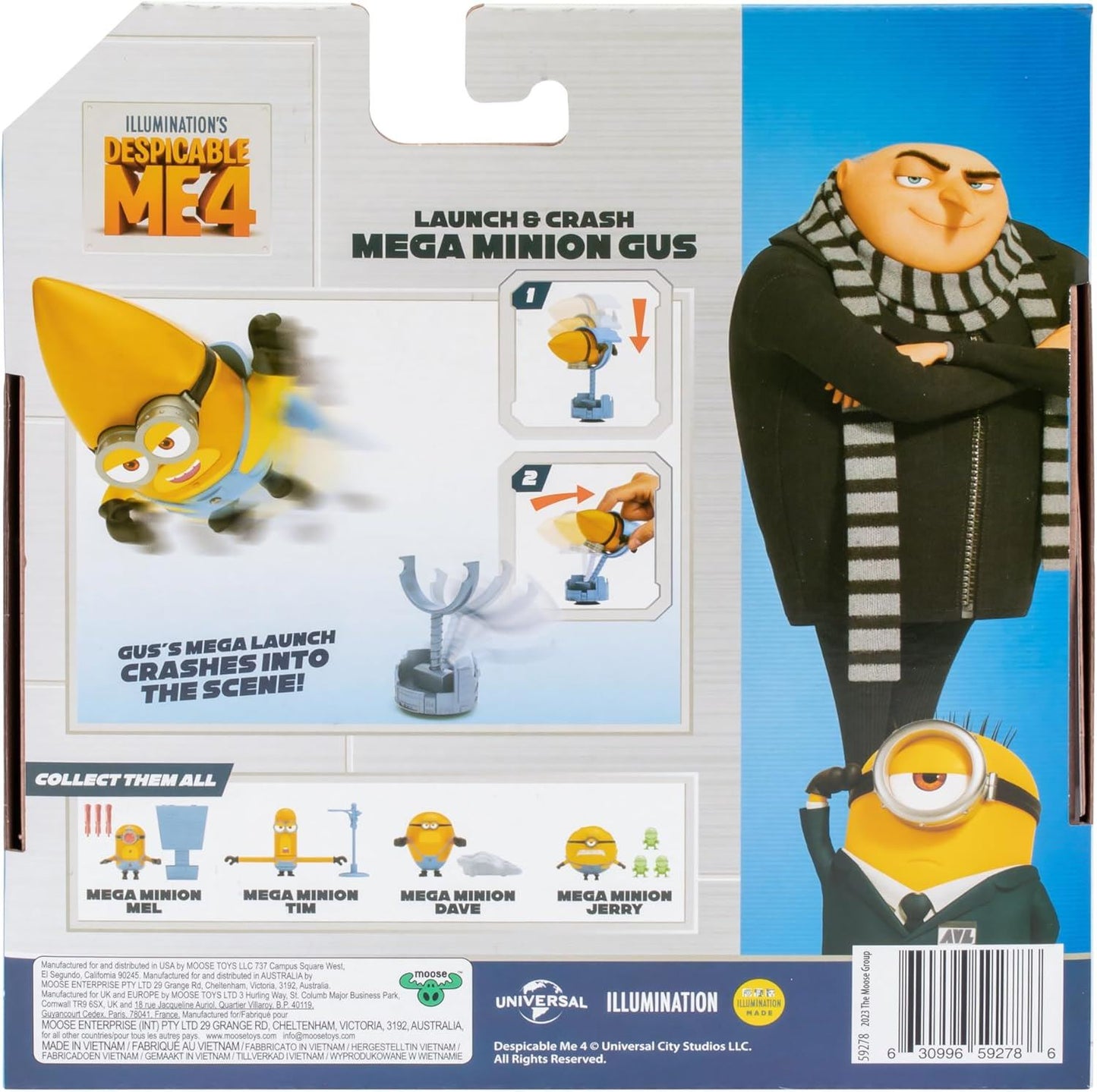 Launch & Crash MEGA MINION GUS 59278 Action Figure (Despicable Me 4)