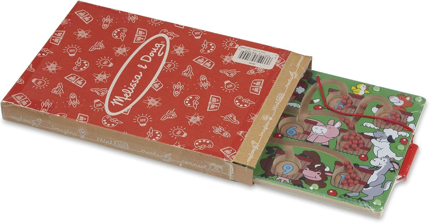 Melissa & Doug Magnetic Wand Number Maze Wooden Puzzle Activity 96100