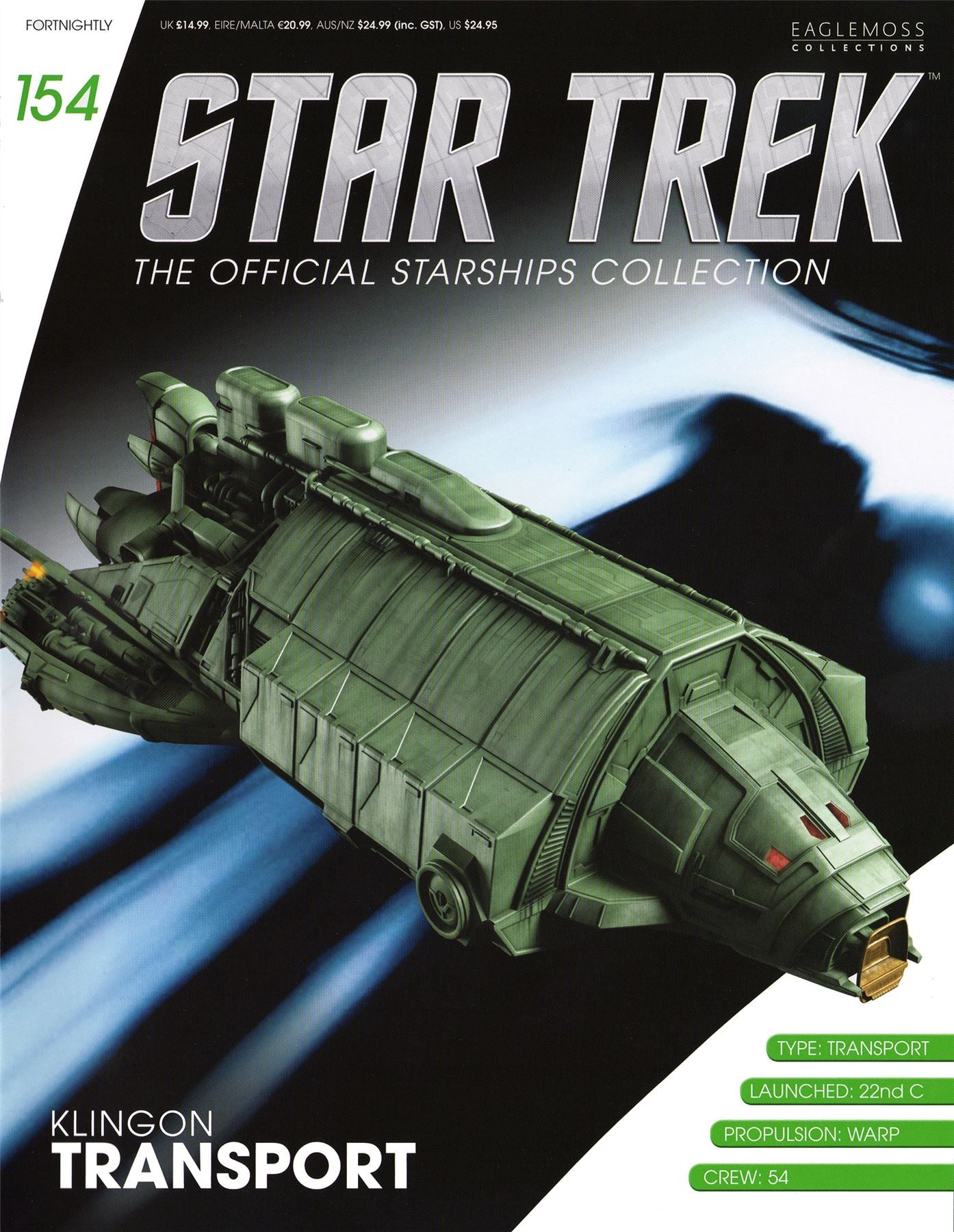 #154 Klingon Transport Model Die Cast Ship (Eaglemoss / Star Trek)