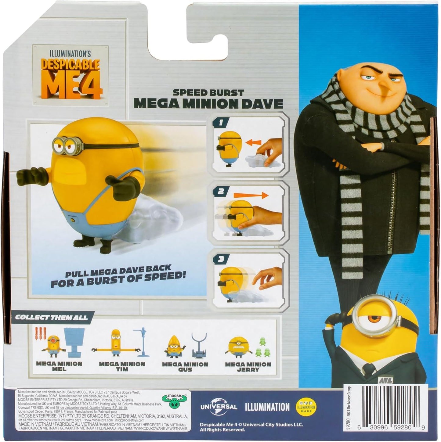 Speed Burst MEGA MINION DAVE 59280 Action Figure (Despicable Me 4)