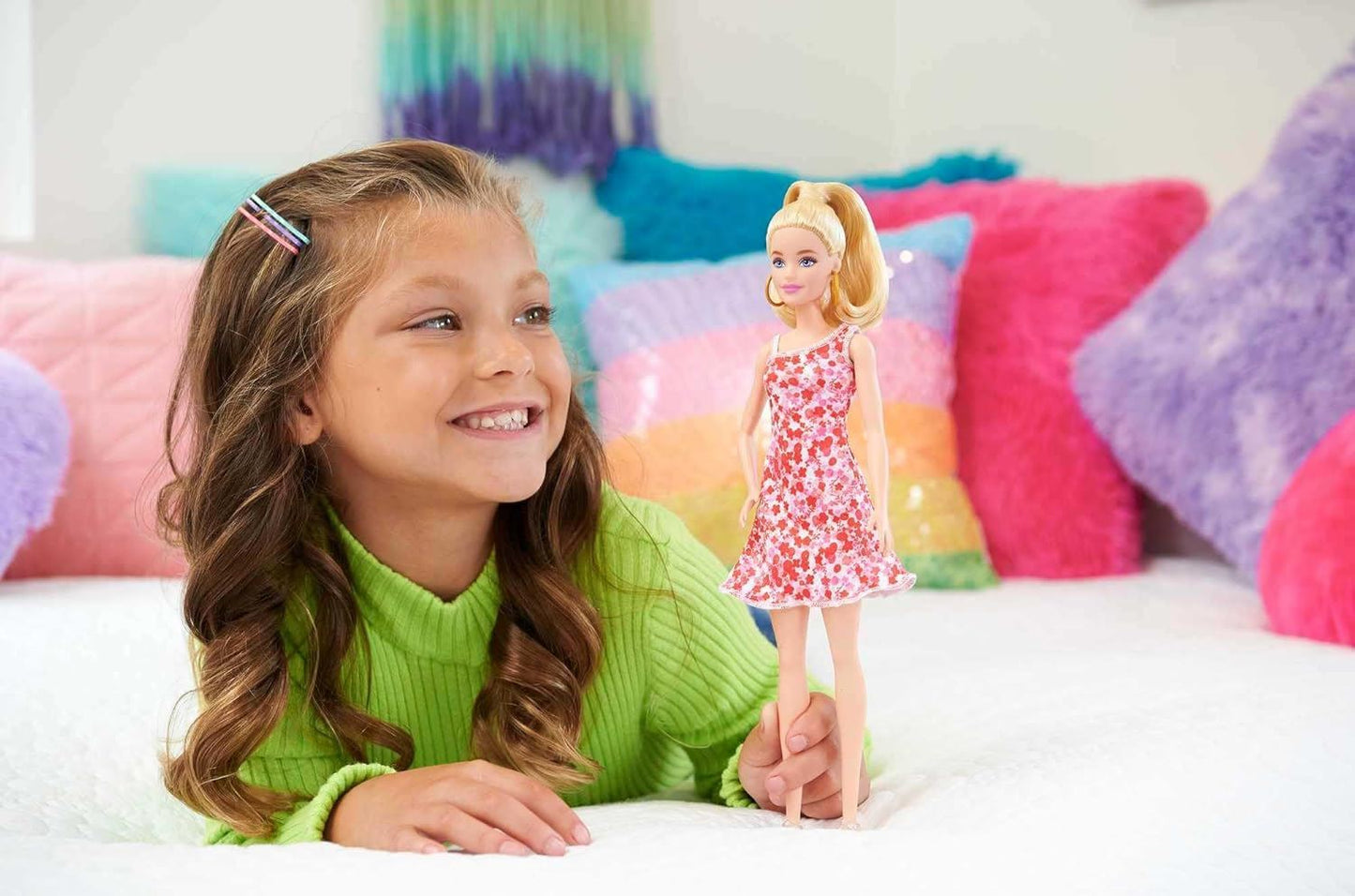 Barbie Fashionistas Doll #205 With Blond Ponytail And Floral Dress HJT02