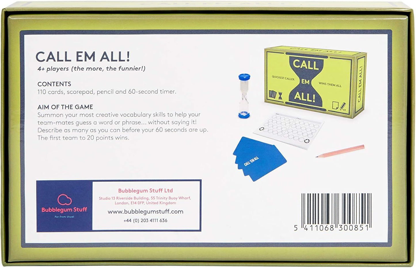 Call Em All 'Quickest Caller Wins Them All' Card Game 130008745