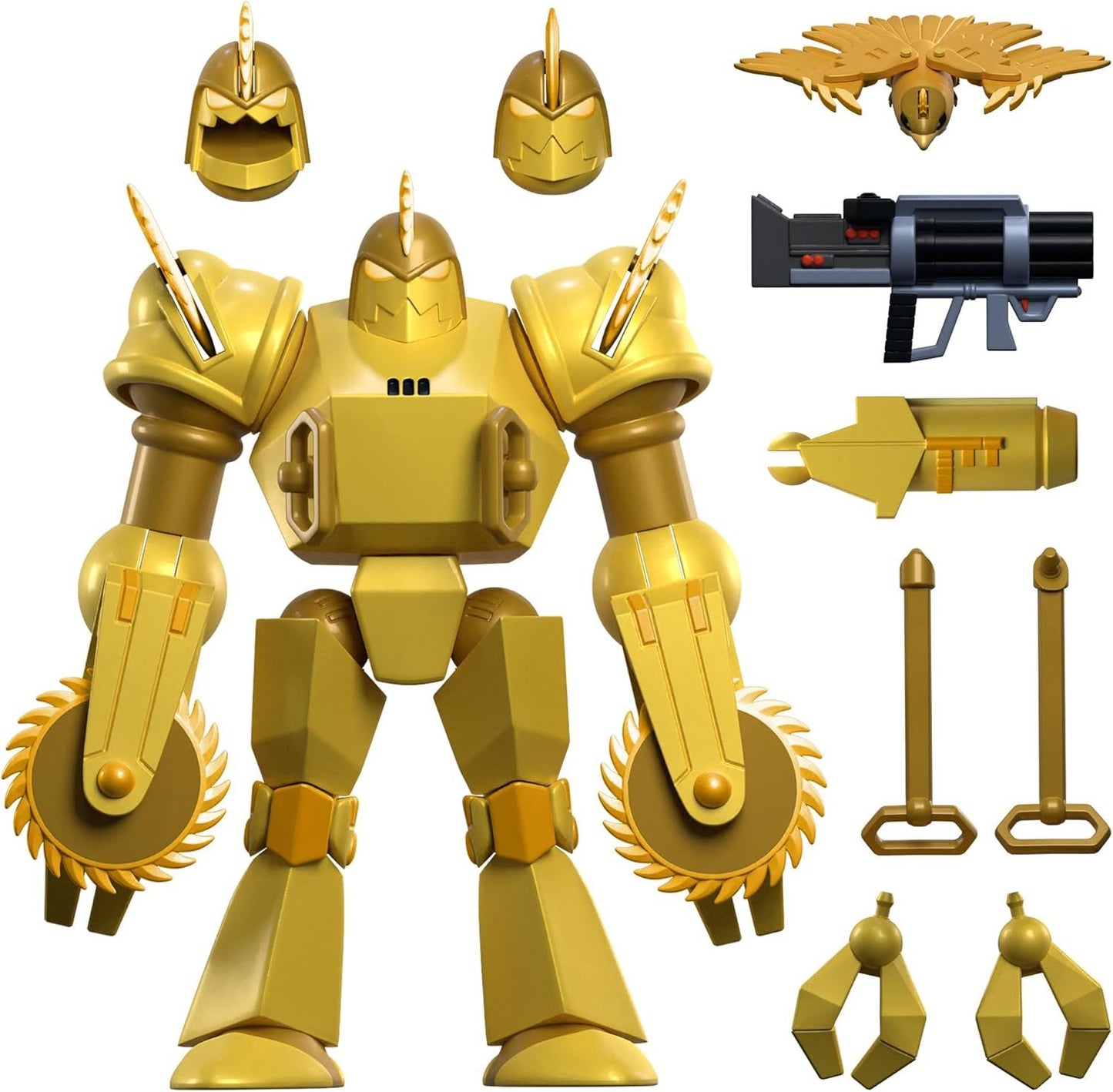 SilverHawks Buzz-Saw 8″ Collectible Figure (ULTIMATES! Series DE-HAWKW01-BZS-01) – SUPER7 Highly-Articulated 7”/8” Scale with Accessories & Shredator