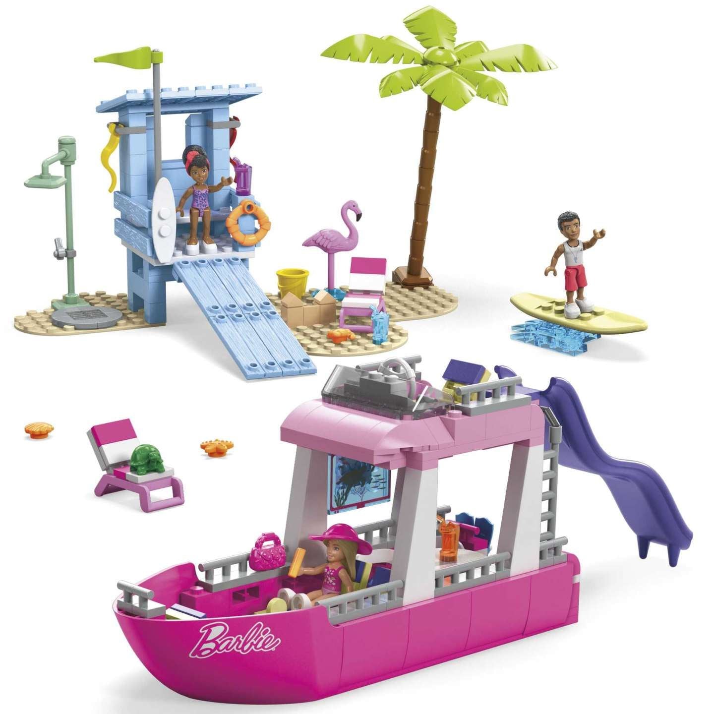 Malibu Dream Boat HPN79 317PCS 10+ Accessories (MEGA Barbie)