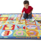 Jumbo Activity Rug ABC 123 with 36 Playing Cards 96239 – Melissa & Doug Large Educational Alphabet & Number Play Mat for Kids