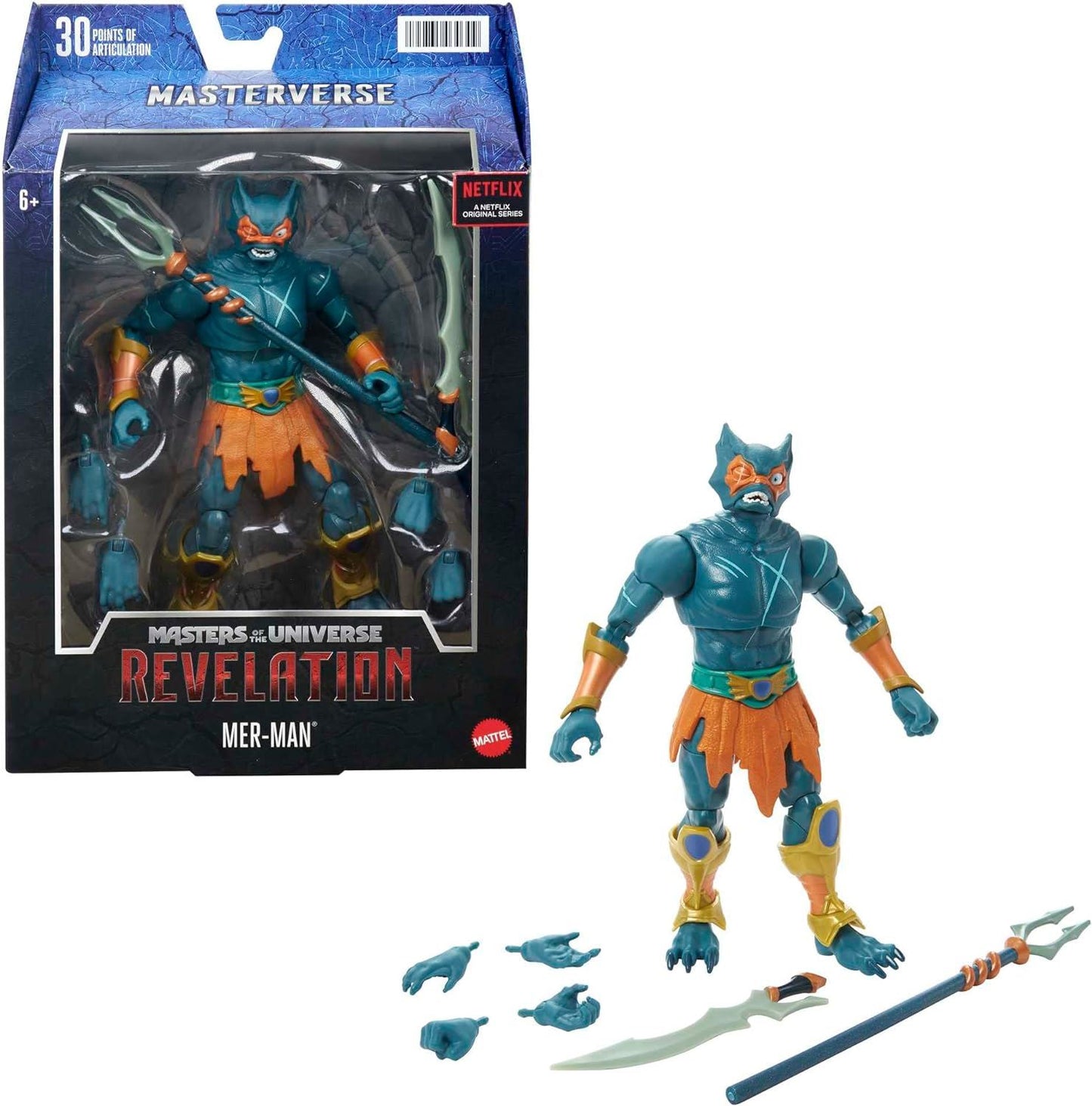 Mer-Man Action Figure HDR43 Masterverse Revelation (Masters of the Universe)