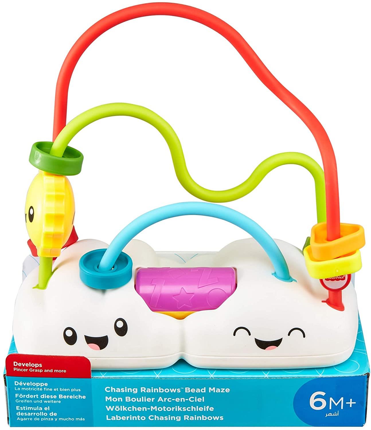 Fisher-Price FYL50 Chasing Rainbows Bead Maze Colourful Infant Baby Toy