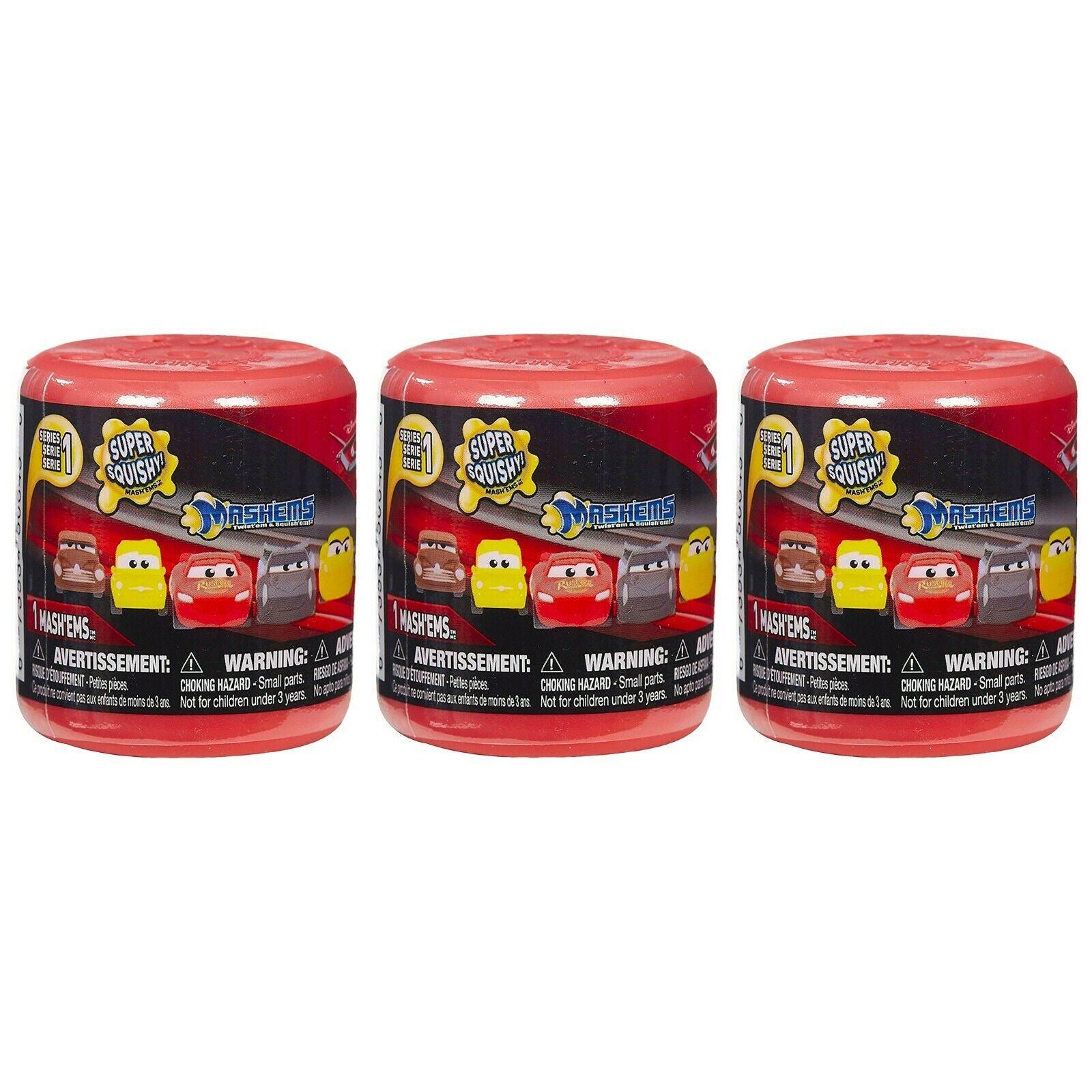 Disney Pixar's CARS 3 - 3 x MASH'EMS Sealed Capsule (Series 1) tech4kids