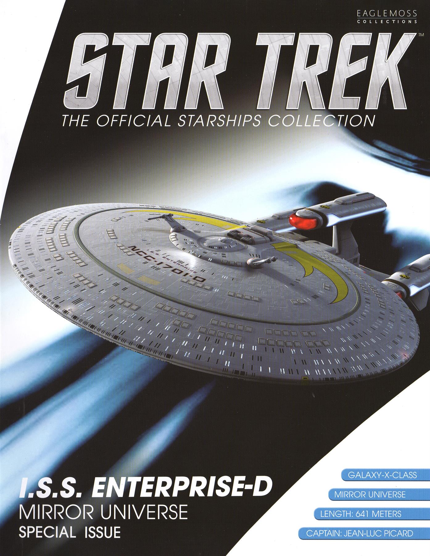 #17 I.S.S. Enterprise-D NCC-1701-D Mirror Universe (Paint Variant) Model Diecast Ship BONUS ISSUE (Eaglemoss / Star Trek)