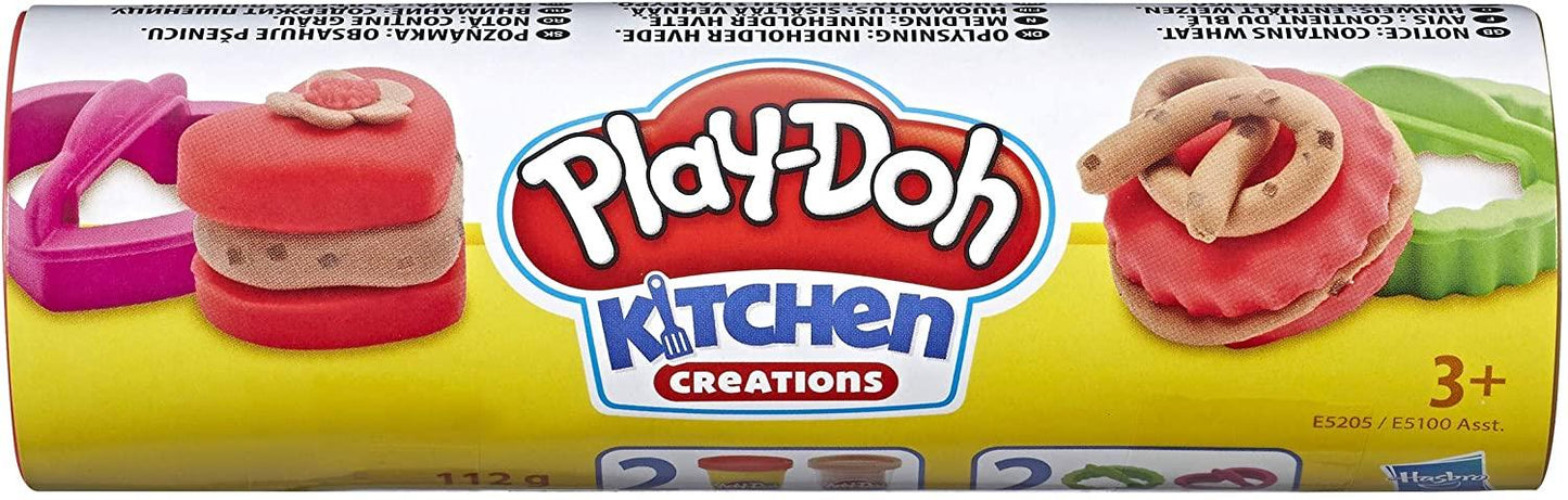 PLAY-DOH RED Chocolate Chip Cookie Canister Play Food Set with 2 Non-Toxic Colors