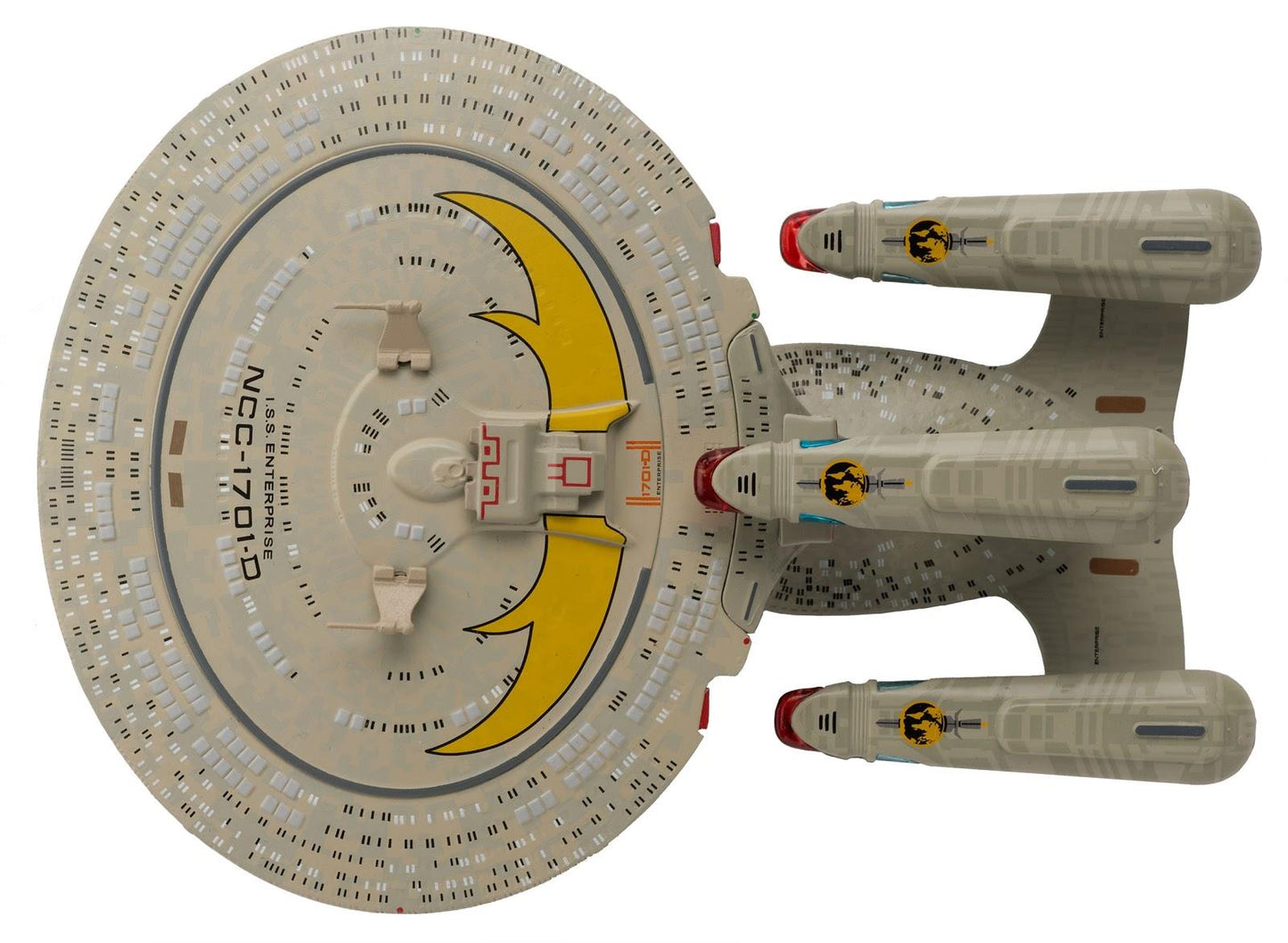 #17 I.S.S. Enterprise-D NCC-1701-D Mirror Universe (Paint Variant) Model Diecast Ship BONUS ISSUE (Eaglemoss / Star Trek)