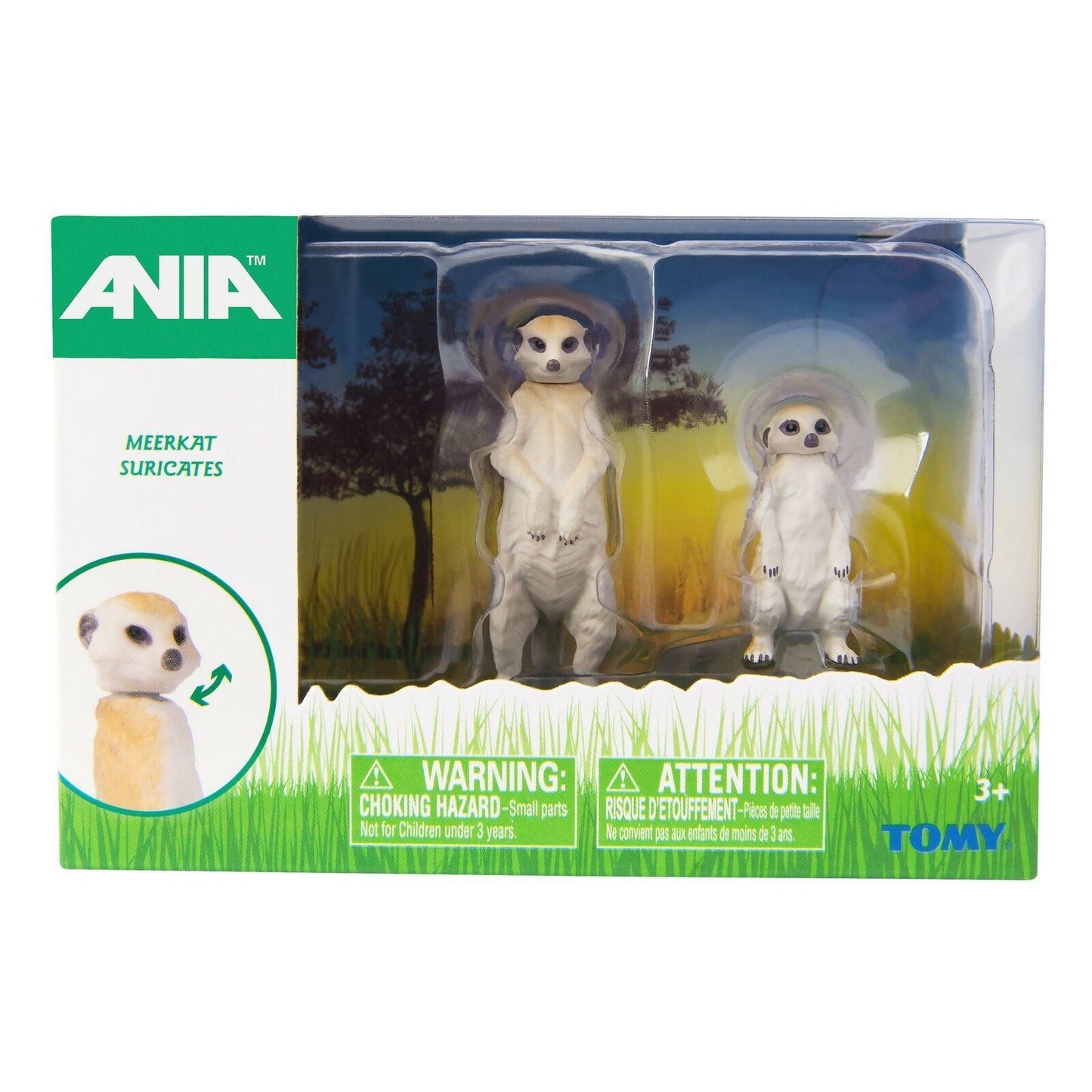 ANIA Animal Pack MEERKATS (Mother & Pup) Toy Playset Figures TOMY Ages 3+