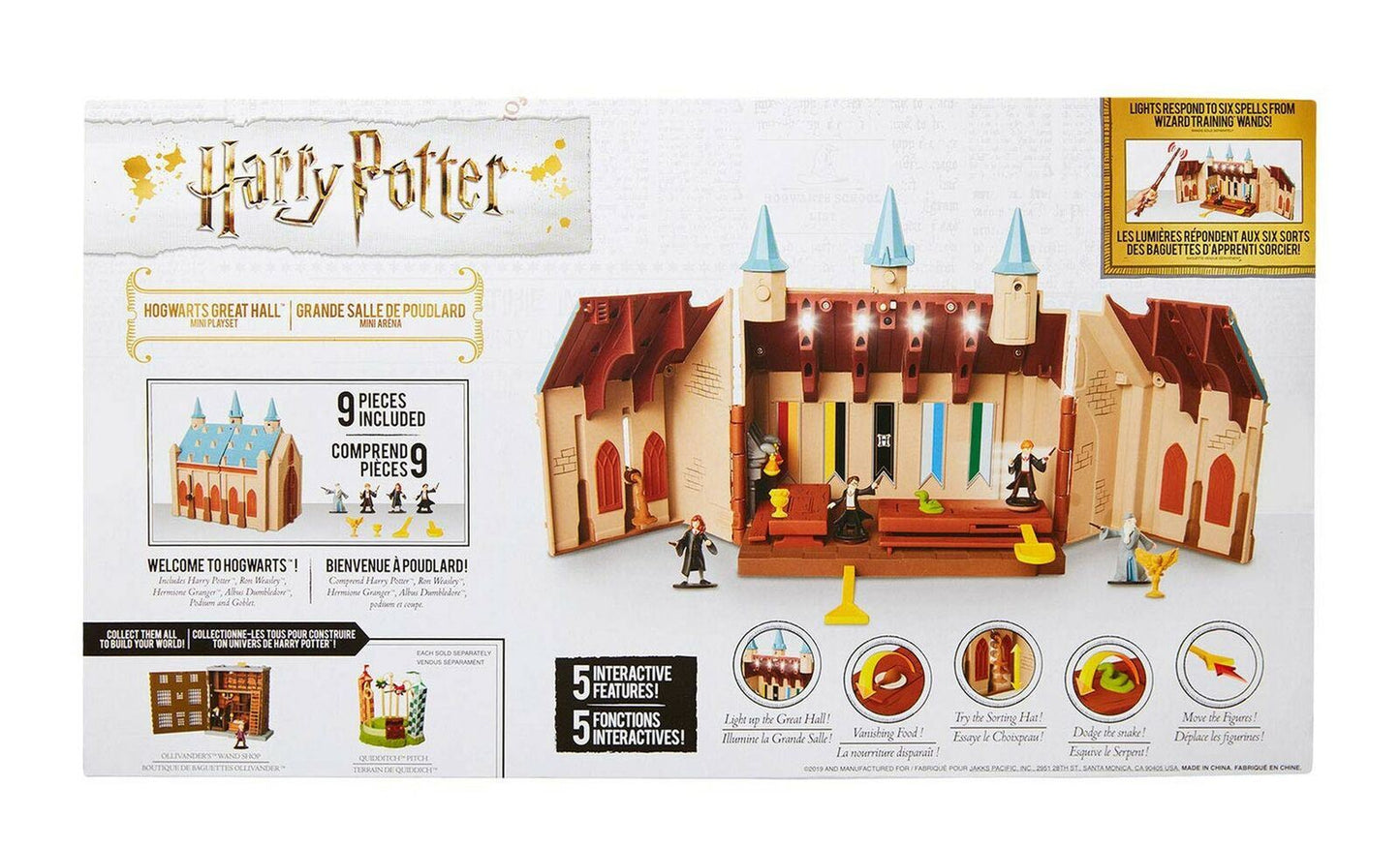 Harry Potter HOGWARTS GREAT HALL Mini Playset (5 Interactive Features, 4 Mini...